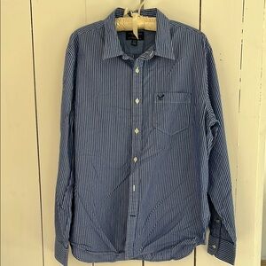 Men's Blue Striped Shirt